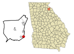 Franklin County Georgia Incorporated and Unincorporated areas Royston Highlighted